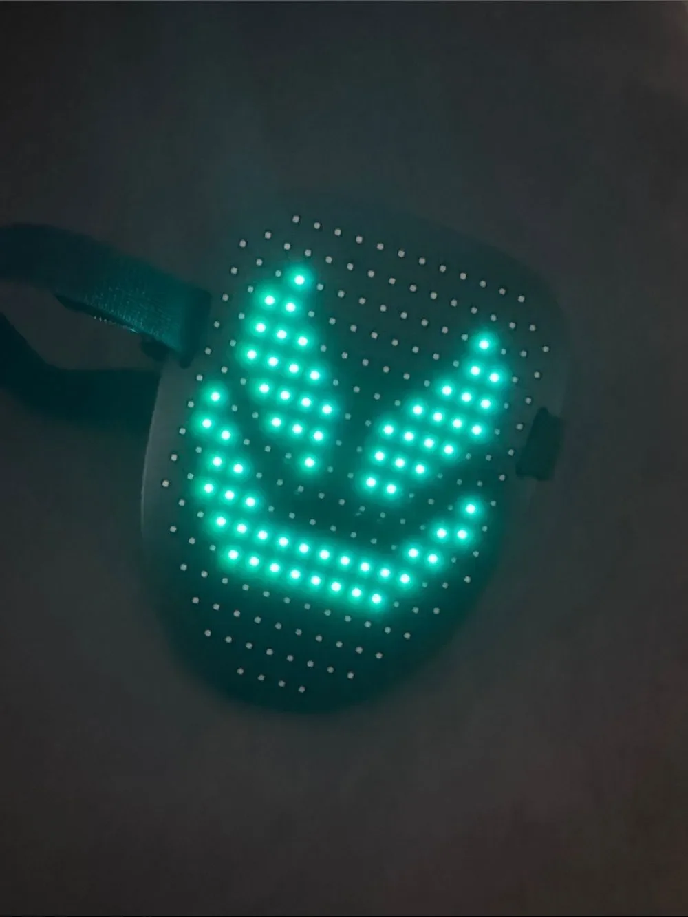 LED Light Up Face Mask with Gesture Sensing Halloween Party Rechargeable NEW